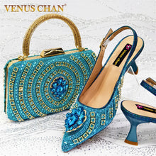 Load image into Gallery viewer, Italian Butter-fly Design Wedding Shoes with Bag Set EDS59
