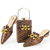 Lastest Italian Ladies Shoes with Matching Bag Set HAE1-5