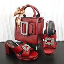 Load image into Gallery viewer, Latest Women Summer Toe Shoes and Bag Set ED135