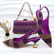 Load image into Gallery viewer, High Quality African Style Ladies Shoes And Bags Set ED125