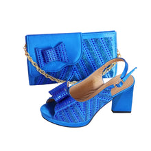 Load image into Gallery viewer, Super Heels Peep Toe Ladies Shoes with Bag Set