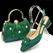 Load image into Gallery viewer, Italian Fashion Women's Elegant Heels &amp; Clutch Bag Set EDS317