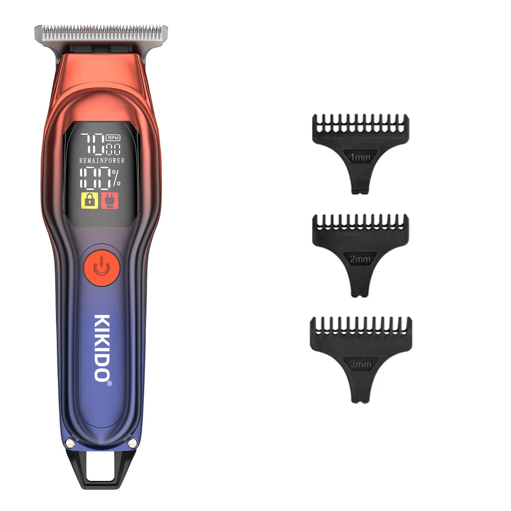 Rechargeable Cordless Hair Trimmer – Stainless Steel Blades, Wet/Dry Electric Trimmer for Hair, Beard, Bikini & Eyebrows