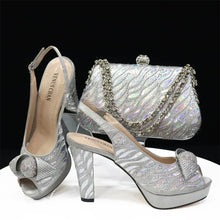 Load image into Gallery viewer, Italian Shoes And Bag Sets For Evening Party With Stones ED1-60