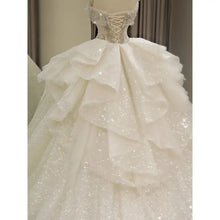 Load image into Gallery viewer, New Off Shoulder Wedding Dress Luxury Bridal Gown EDW324