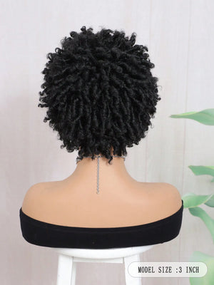 Short Afro Faux Dreads Wig | Heat Resistant Synthetic Braids | Unisex Wig for Black Women & Men