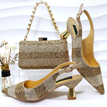 Load image into Gallery viewer, High Quality African Style Ladies Shoes And Bags Set ED125