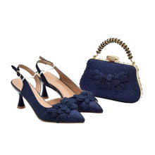 Load image into Gallery viewer, Women's Wedding Pointed Toe Shoes and Bag Set- ED123