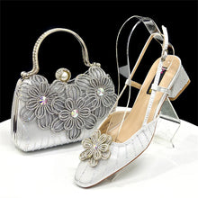 Load image into Gallery viewer, Italian Fashion Women's Elegant Heels &amp; Clutch Bag Set EDS317