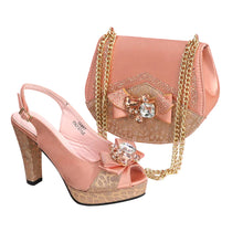 Load image into Gallery viewer, New Fashion Evening Shoes and Bag Set HTY543
