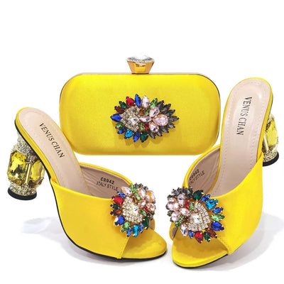 Italian blue Shoes And Bag Sets HSD1-35