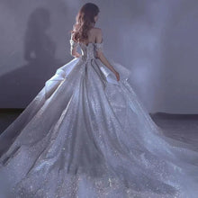 Load image into Gallery viewer, Gorgeous Diamond Wedding Dress EDL101