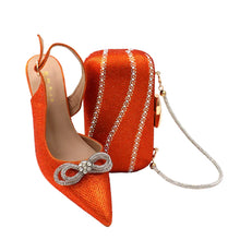 Load image into Gallery viewer, High-Quality Ladies Sandal Shoes Matching Bag Set EDR321