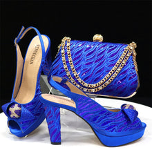 Load image into Gallery viewer, Italian Shoes And Bag Sets For Evening Party With Stones ED1-60