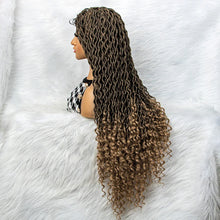 Load image into Gallery viewer, Goddess Box Braids Wig | Curly Ends | Full Lace | Crochet Hair | Black Women