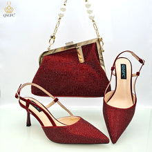 Load image into Gallery viewer, Fashion Shoulder Bag and Strap High Heels Set