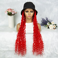 Load image into Gallery viewer, 30" Crochet Afro Dreadlocks Bucket Hat Wig | Synthetic Braided Hair | Curly Ends | Black Women