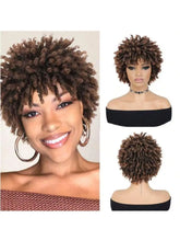 Load image into Gallery viewer, Short Afro Faux Dreads Wig | Heat Resistant Synthetic Braids | Unisex Wig for Black Women &amp; Men