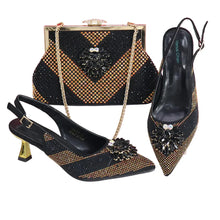 Load image into Gallery viewer, New Rhinestone Shoe &amp; Bag Set HGT321