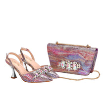 Load image into Gallery viewer, Women's Shoes and Bag Set with Pointed Toe EDN349