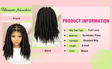 Load image into Gallery viewer, Twisted Braided Wig | Bob Twist Crochet Wig | Full Lace Braided Wig for Black Women | Kanekalon Hair