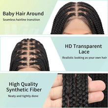 Load image into Gallery viewer, 36" Knotless Box Braided Lace Front Wig | Baby Hair | Synthetic Braids for Black Women