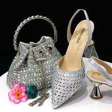 Load image into Gallery viewer, New Diamond Design Shoe and Bag Set