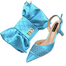 Load image into Gallery viewer, Latest Women Italian Shoes and Matching Bags TE342