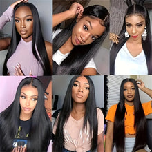 Load image into Gallery viewer, 200% Density Glueless 5x5 Straight Lace Closure Wig Human Hair For Women 4x4 HD Transparent Pre Plucked Closure Wigs