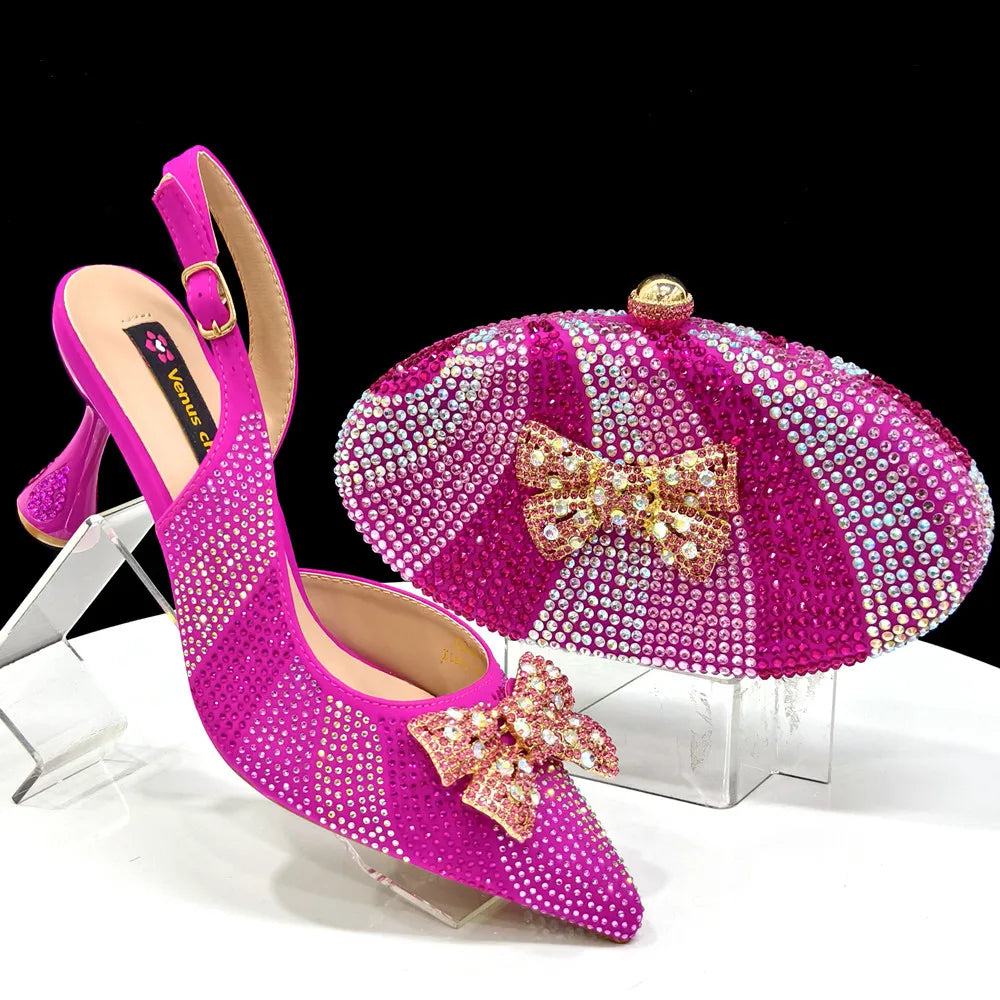 Italian Shoes And Bag Sets For Evening Party Ho1-1