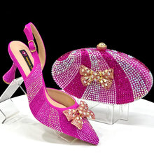 Load image into Gallery viewer, Italian Shoes And Bag Sets For Evening Party Ho1-1