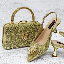 Load image into Gallery viewer, Italian Butter-fly Design Wedding Shoes with Bag Set EDS59