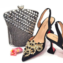 Load image into Gallery viewer, Italy beautiful Italian Shoes with Matching Bag Set HSW1-22