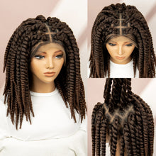 Load image into Gallery viewer, Twisted Braided Wig | Bob Twist Crochet Wig | Full Lace Braided Wig for Black Women | Kanekalon Hair