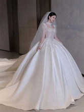 Load image into Gallery viewer, Luxurious French Satin Wedding Dress EDW105