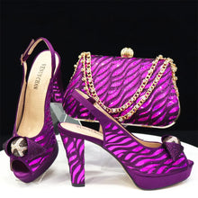 Load image into Gallery viewer, Italian Shoes And Bag Sets For Evening Party With Stones ED1-60