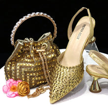 Load image into Gallery viewer, New Diamond Design Shoe and Bag Set