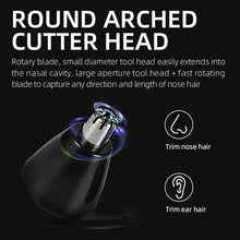 Load image into Gallery viewer, 3-in-1 Rechargeable Nose &amp; Ear Trimmer with Beard Trimmer, Micro Shaver and Eyebrow Groomer — Personal Grooming Kit