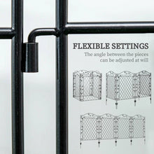 Load image into Gallery viewer, 4 Pack Steel Foldable Fence Floral Trellis Panel Animal Barrier