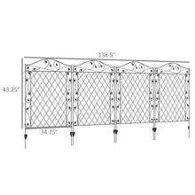 Load image into Gallery viewer, 4 Pack Steel Foldable Fence Floral Trellis Panel Animal Barrier