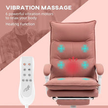 Load image into Gallery viewer, Double Padded Executive Massage Heated Office Chair Salmon