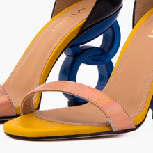 Load image into Gallery viewer, The Helix Heel Rose Gold Leather Women Sandal