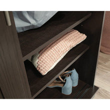 Load image into Gallery viewer, FarmHouse Espresso Oak Sliding Doors Garment Rod Wardrobe Armoire