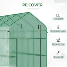 Load image into Gallery viewer, 7 ft x 4.7 ft Oudoor Greenhouse with Steel Frame and Green PE Cover