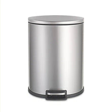 Load image into Gallery viewer, 13-Gallon Step-on Stainless Steel Kitchen Trash Can with Removable Bucket Liner