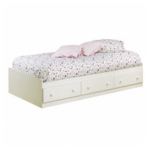 Load image into Gallery viewer, Twin size Platform Bed with 3 Storage Drawers in White Finish