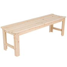 Load image into Gallery viewer, 5-Ft Backless Garden Bench in Natural Yellow Cedar Wood