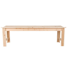 Load image into Gallery viewer, 5-Ft Backless Garden Bench in Natural Yellow Cedar Wood
