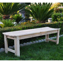 Load image into Gallery viewer, 5-Ft Backless Garden Bench in Natural Yellow Cedar Wood
