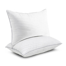 Load image into Gallery viewer, Set of 2 Machine Washable Down Alternative Bed Pillow with Cotton Cover - Queen